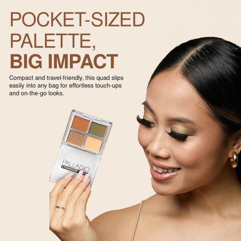 Paleta de sombras de ojos cuádruple Palladio Miss Popular Mate/Brillo