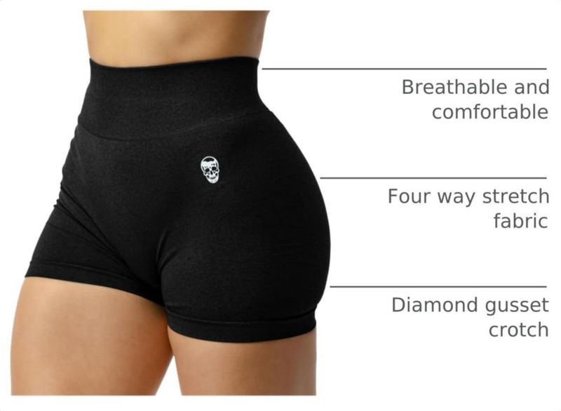 Shorts Gymreapers Seamless Infinity Negro Marl