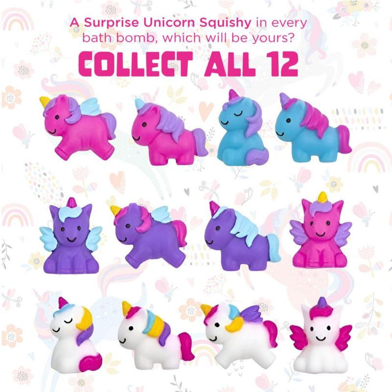 Bombas de baño Two Sisters Unicorn con juguetes sorpresa (paquete de 6)