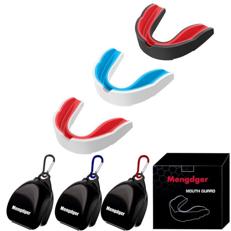 Protector bucal juvenil Mengdger 3 unidades EVA para deportes infantiles