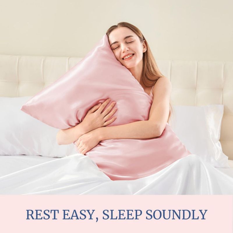 Funda de almohada BEDELITE 51x76 cm Rosa 2 unidades Satén