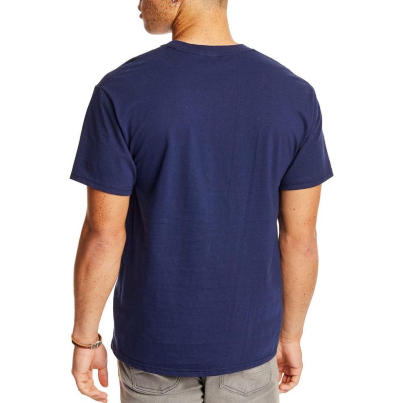 Camiseta Hanes azul marino talla grande paquete de 1 algodón grueso