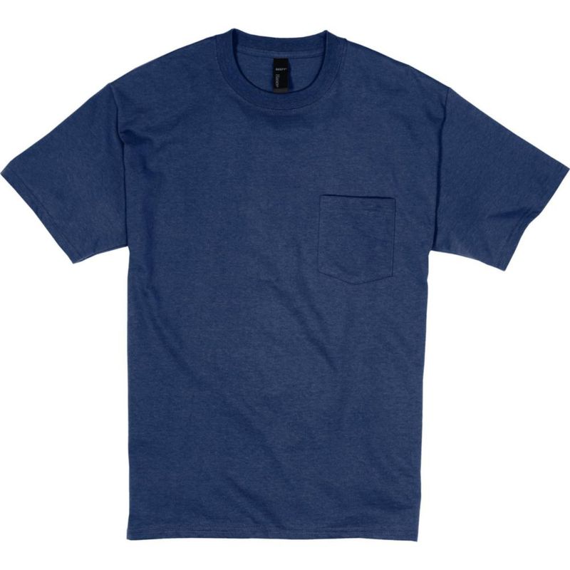 Camiseta Hanes azul marino talla grande paquete de 1 algodón grueso