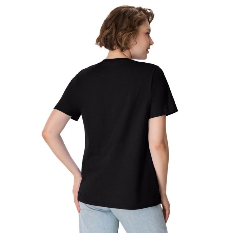 Camiseta Hanes para mujer talla media negra manga corta
