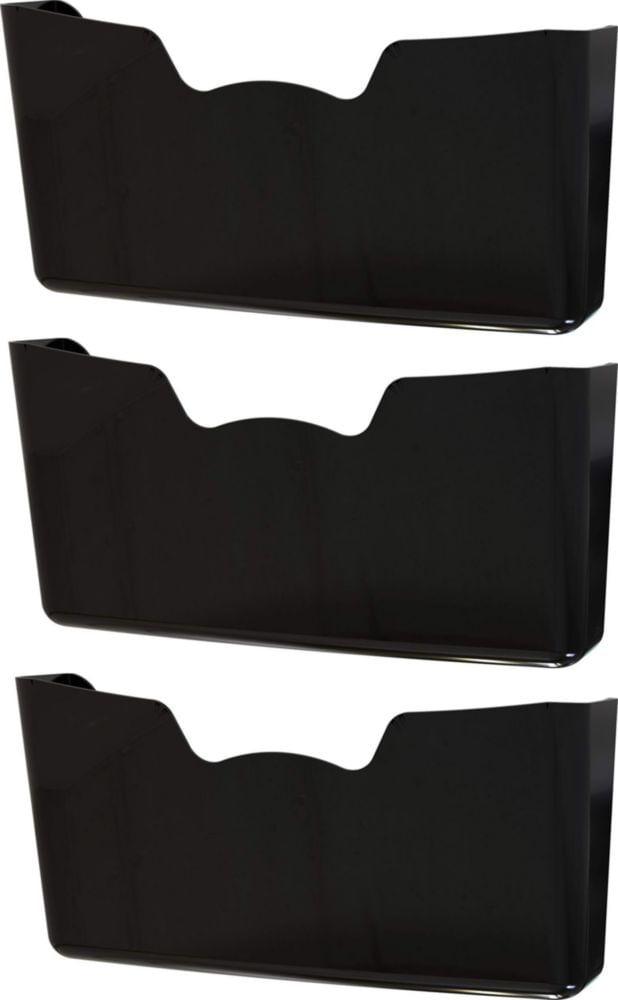 Porta archivos Simple Houseware pack de 3 negro