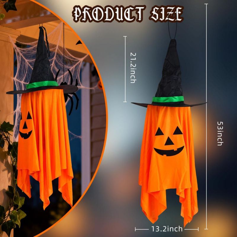Decoración colgante de calabaza EVERDAZZ 2 unidades reutilizable para exteriores