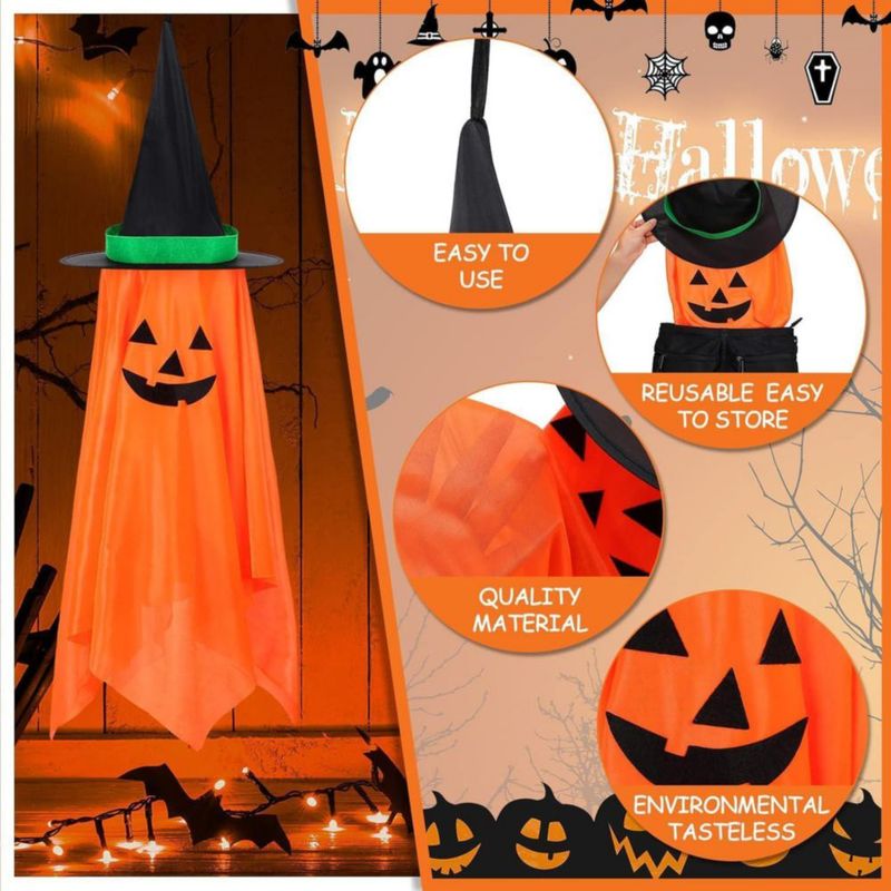 Decoración colgante de calabaza EVERDAZZ 2 unidades reutilizable para exteriores