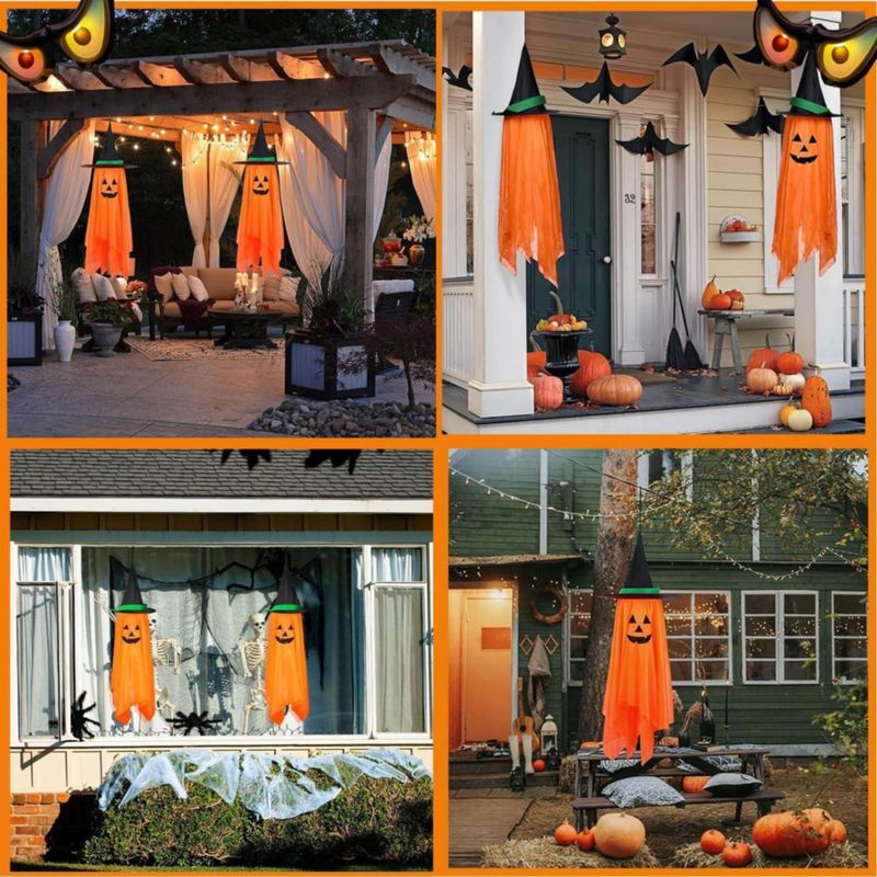 Decoración colgante de calabaza EVERDAZZ 2 unidades reutilizable para exteriores