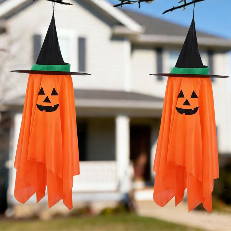 Decoración colgante de calabaza EVERDAZZ 2 unidades reutilizable para exteriores