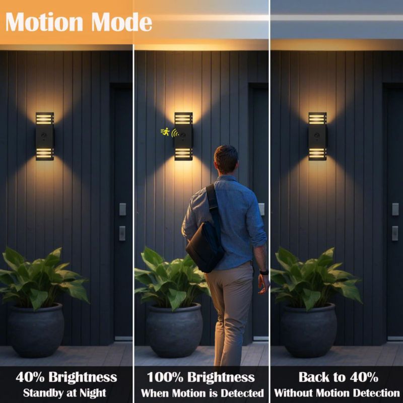 Lámparas de pared wowlite con sensor de movimiento – Pack de 2 sensor crepúsculo‑amanecer