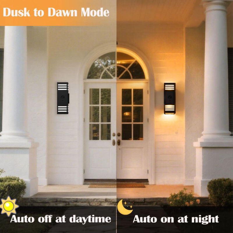 Lámparas de pared wowlite con sensor de movimiento – Pack de 2 sensor crepúsculo‑amanecer