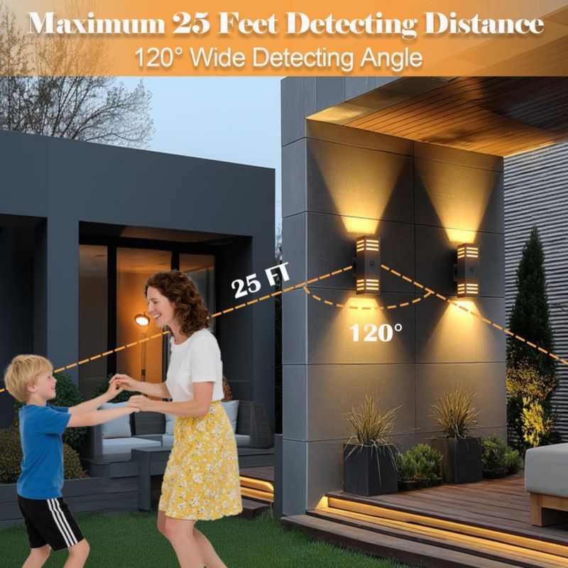 Lámparas de pared wowlite con sensor de movimiento – Pack de 2 sensor crepúsculo‑amanecer