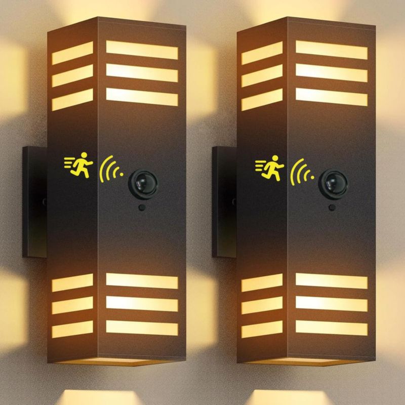 Lámparas de pared wowlite con sensor de movimiento – Pack de 2 sensor crepúsculo‑amanecer
