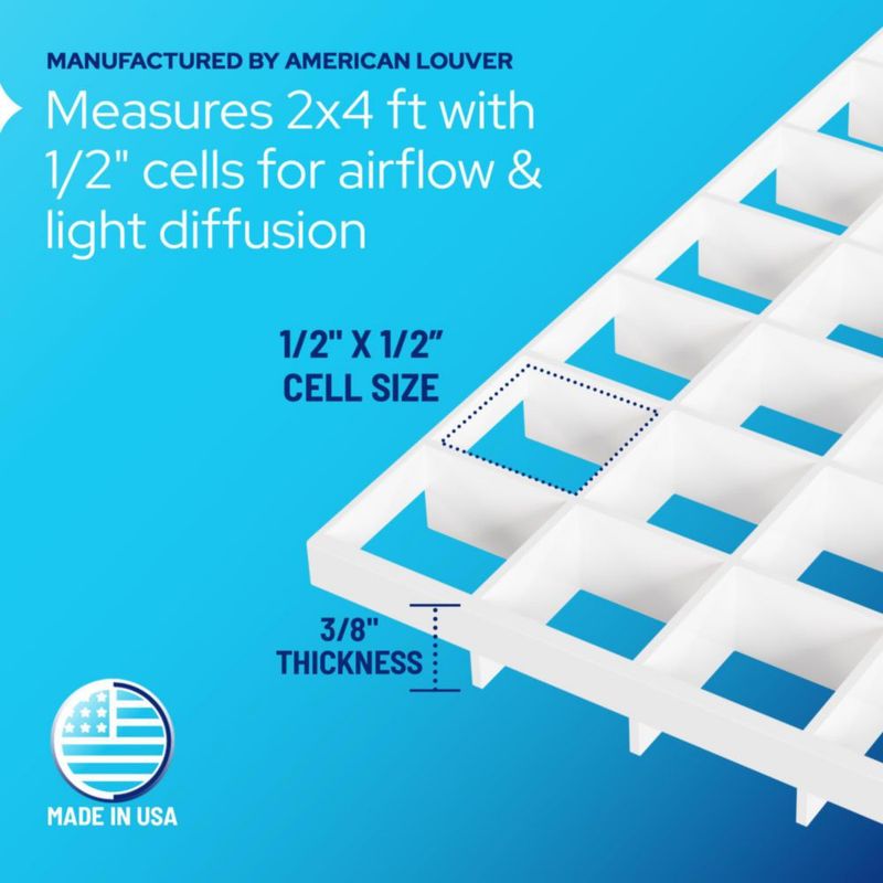 Cubierta de Luz KASTLITE 61 cm x 122 cm Pack de 4 Blanco
