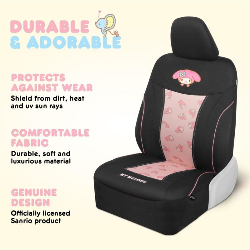 Cubiertas de Asiento Delantero My Melody y Cobertor de Volante – Carbella