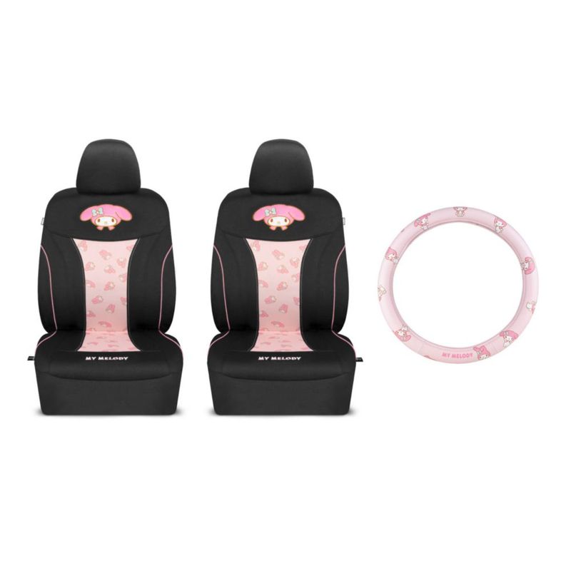 Cubiertas de Asiento Delantero My Melody y Cobertor de Volante – Carbella