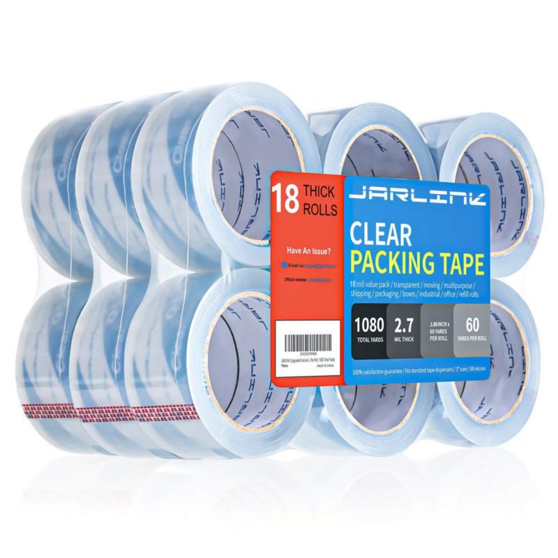 Cinta de embalaje ultra clara JARLINK 55 m x 48 mm 18 rollos