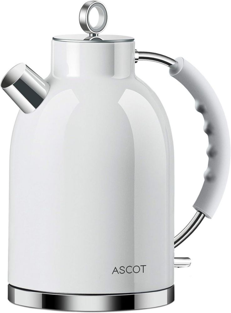 Hervidor eléctrico ASCOT Retro 1.5L 1500W de acero inoxidable blanco