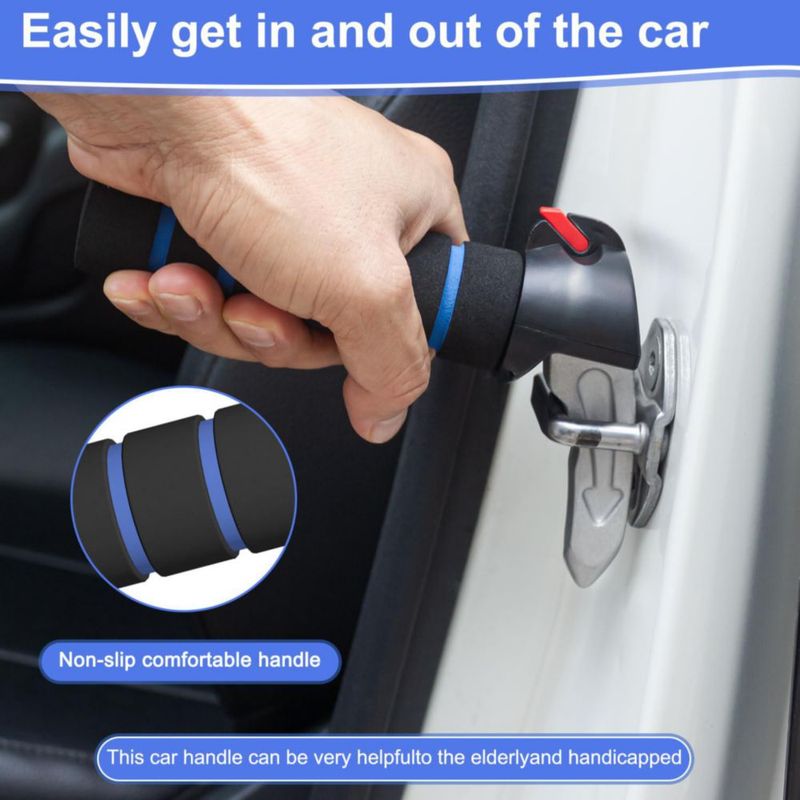 Manija de puerta de coche TONINT 3‑en‑1 – Herramienta de apoyo y seguridad