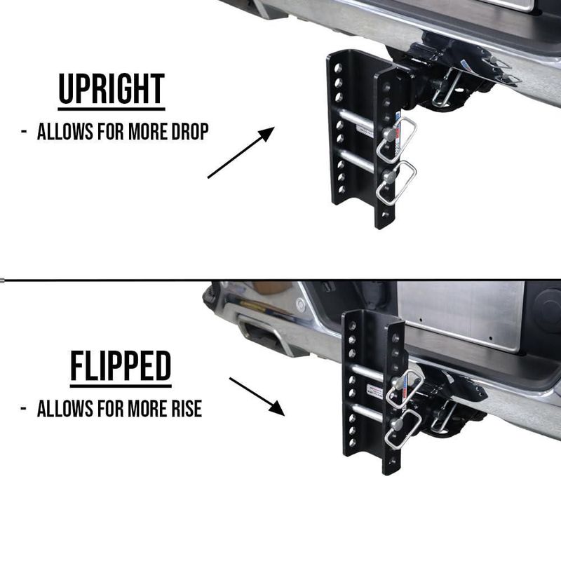 Enganche Shocker XR 2‑1/2" con elevación de 3" y descenso de 9"