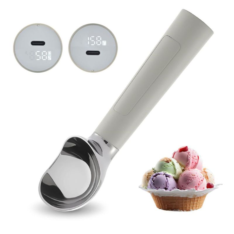 Cuchara para comida FrostJoy eléctrica calentada 2 onzas impermeable gris