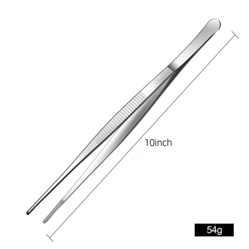 Pinzas Aniso 25 cm Acero Inoxidable Largas con Punta Serrada