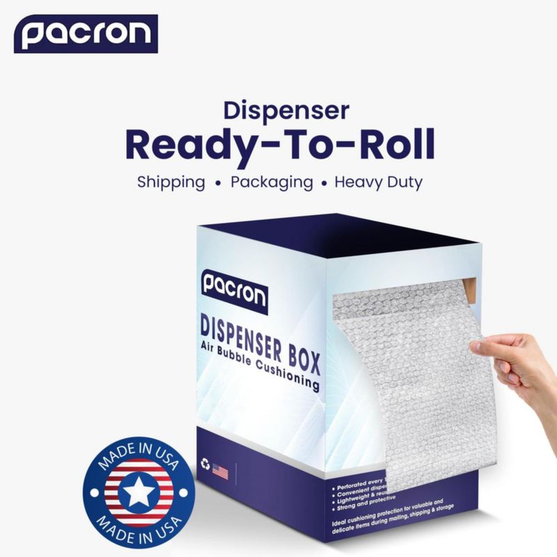 Cinta de burbujas PACRON 30 cm x 175 ft 1 unidad perforada