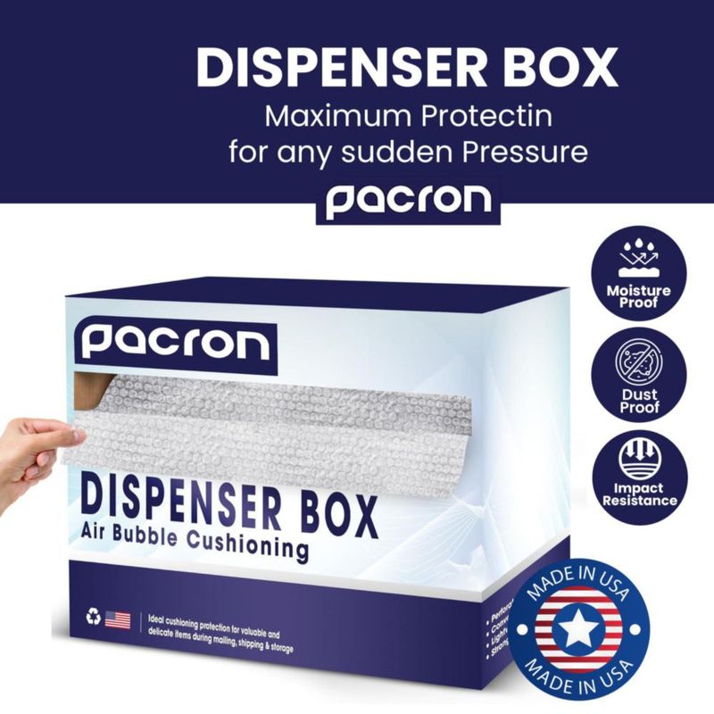 Cinta de burbujas PACRON 30 cm x 175 ft 1 unidad perforada