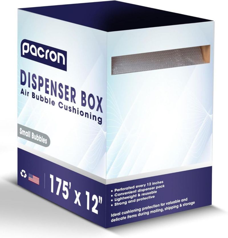 Cinta de burbujas PACRON 30 cm x 175 ft 1 unidad perforada