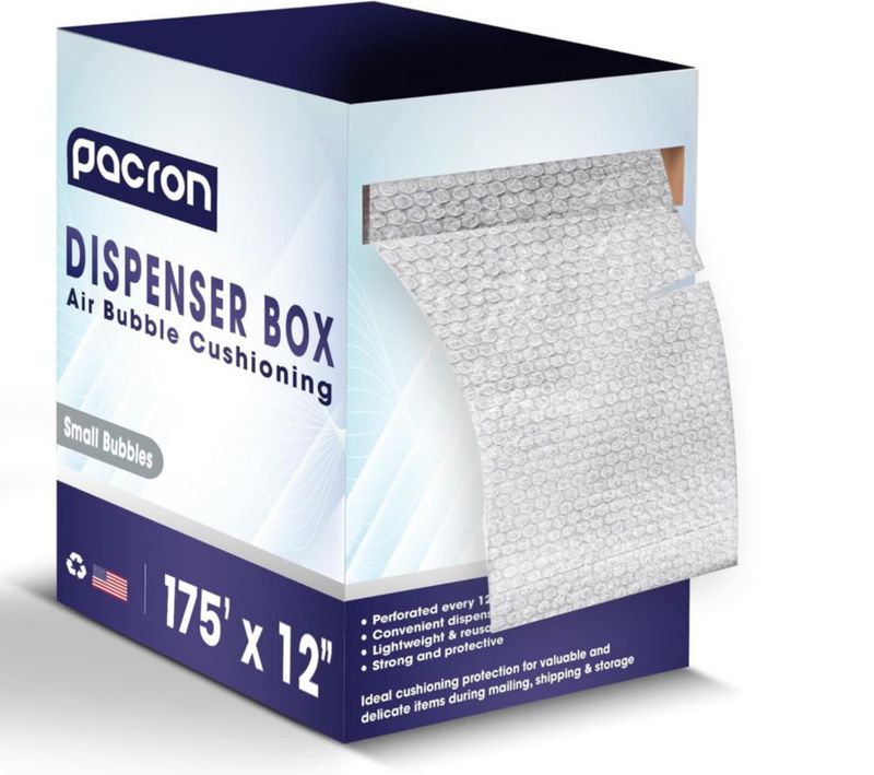 Cinta de burbujas PACRON 30 cm x 175 ft 1 unidad perforada