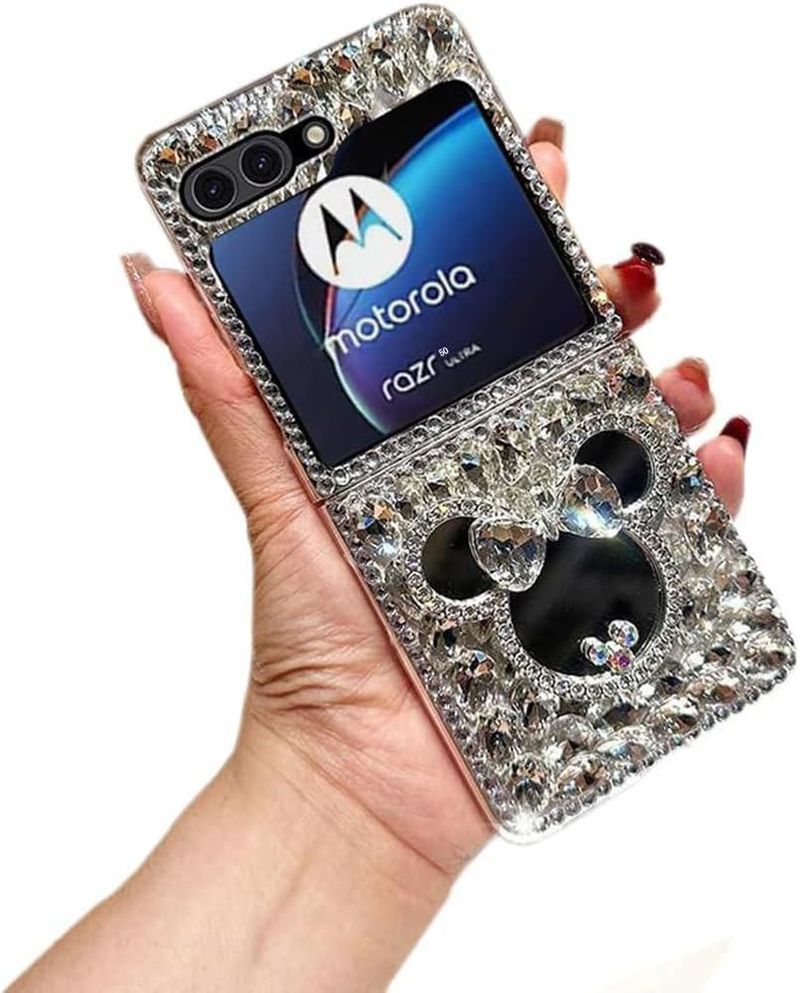 Funda XinMerry Moto Razr 2026/2025/2024 con Purpurina