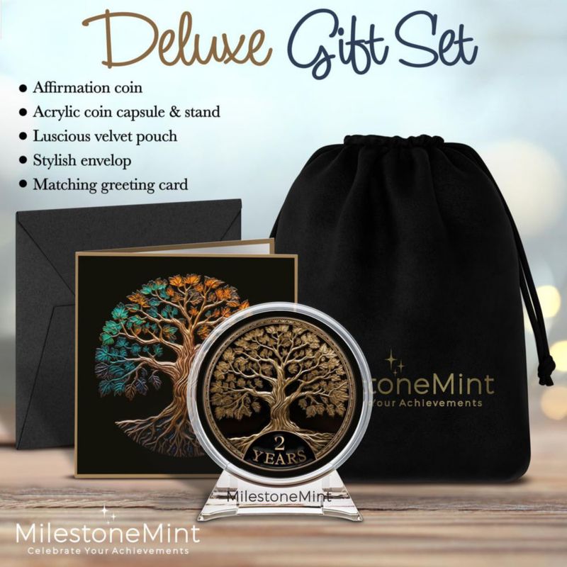Moneda de Sobriedad 2 Años Árbol de la Vida – MilestoneMint