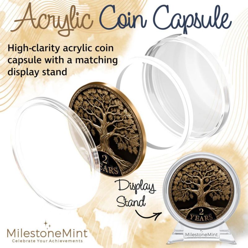 Moneda de Sobriedad 2 Años Árbol de la Vida – MilestoneMint