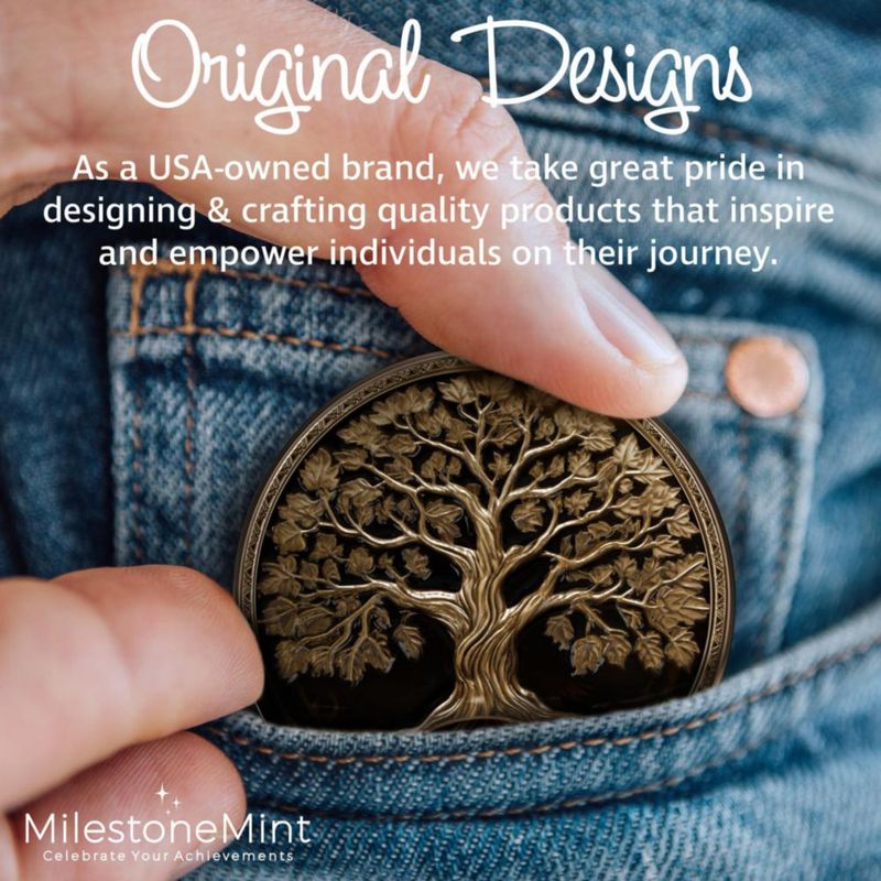Moneda de Sobriedad 2 Años Árbol de la Vida – MilestoneMint
