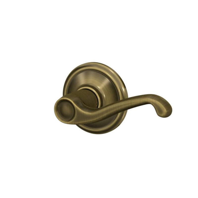 Palanca de puerta SCHLAGE F10 V FLA 609 Latón envejecido