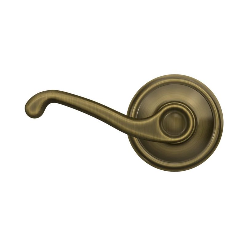 Palanca de puerta SCHLAGE F10 V FLA 609 Latón envejecido