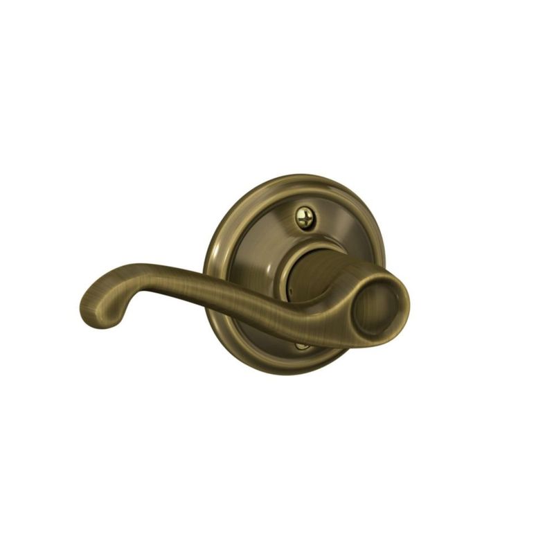 Palanca de puerta SCHLAGE F10 V FLA 609 Latón envejecido