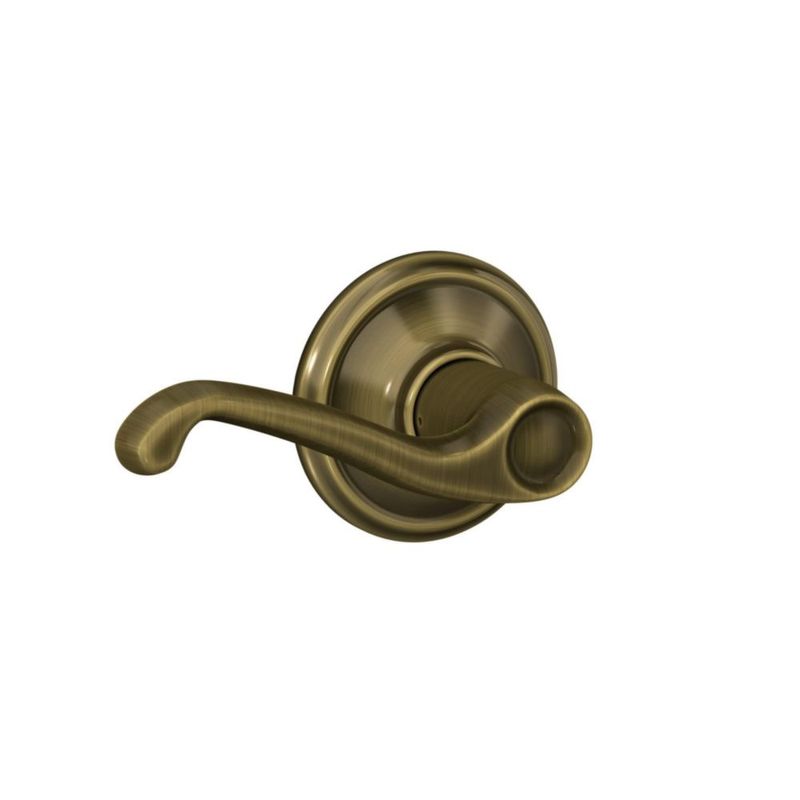 Palanca de puerta SCHLAGE F10 V FLA 609 Latón envejecido
