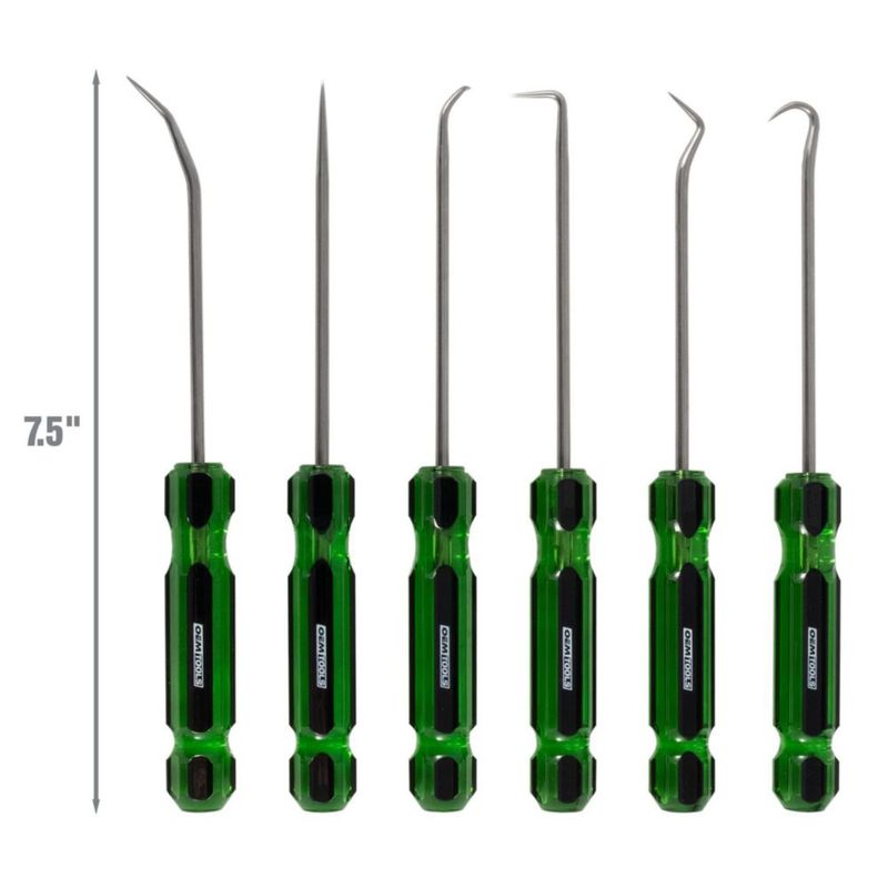 Juego de ganchos y pinzas OEMTOOLS de 6 piezas con mango de acetato