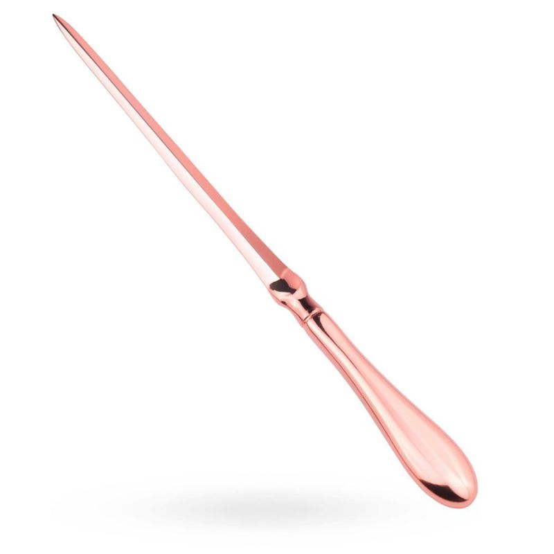 Abre cartas MUSROD 23 cm de metal color rosa dorado