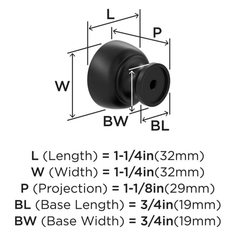 Pomo de armario Miseno MCKTRK1125 de níquel satinado cepillado 3 cm
