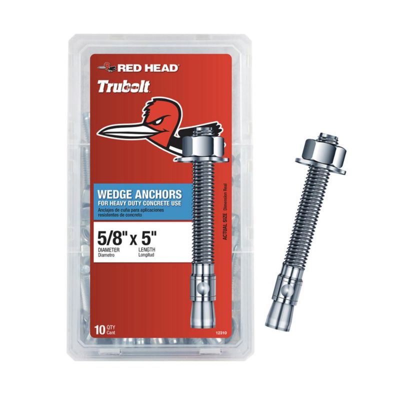 Anclajes de Concreto RedHead 16 × 13 cm 10 uds Acero Inoxidable