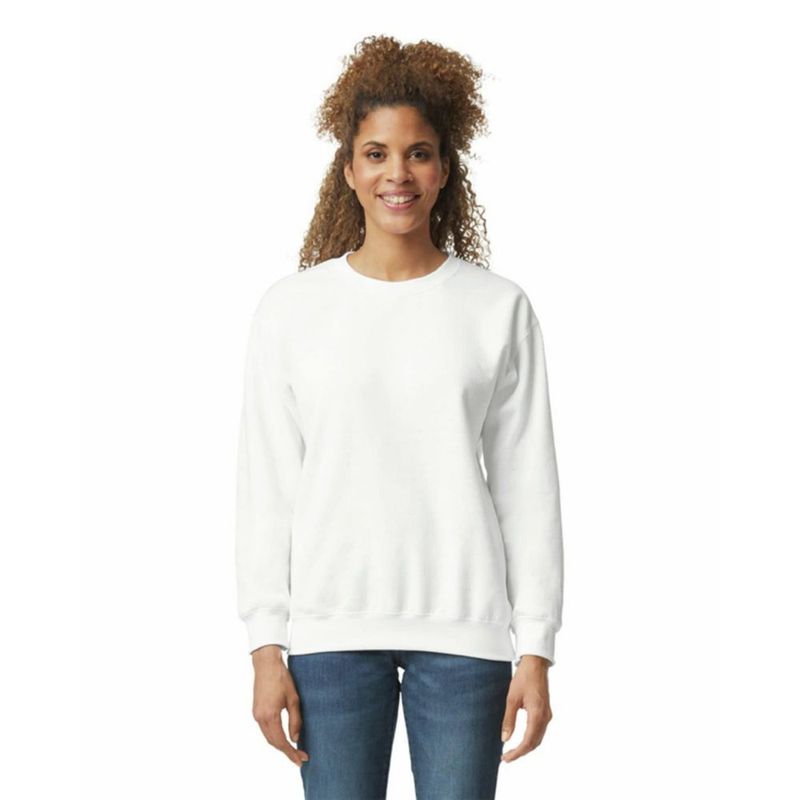 Sudadera Gildan G18000 blanca talla mediana - pack de 36