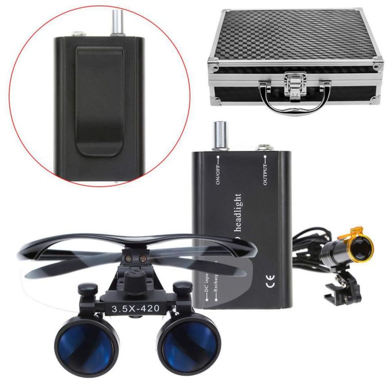 Lámpara frontal Aries Outlets 5W kit de lupas de 420 mm color negro