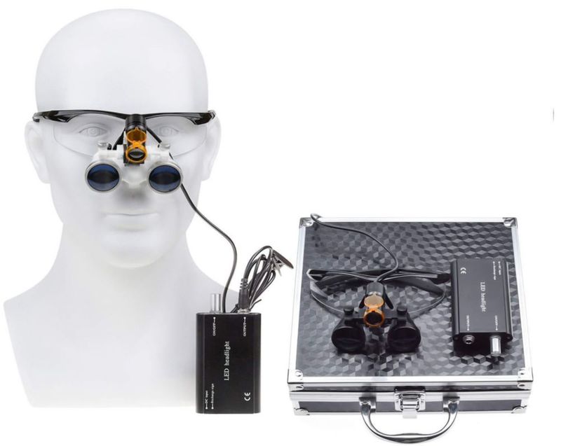 Lámpara frontal Aries Outlets 5W kit de lupas de 420 mm color negro