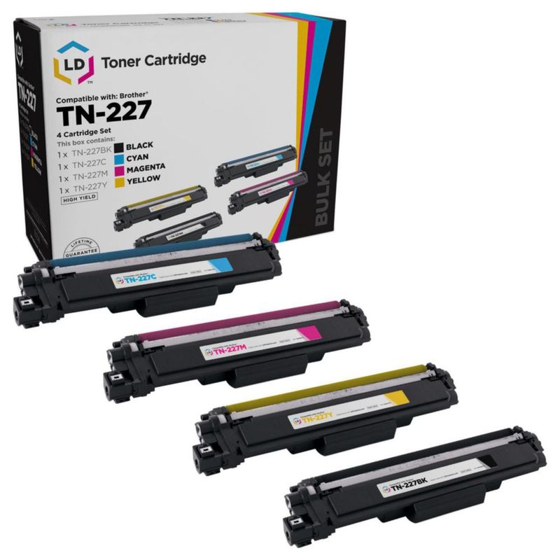 Tóner LD compatible Brother TN227 (paquete de 4)