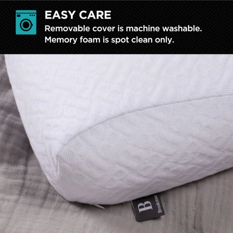 Almohada Brookstone de espuma viscoelástica con funda lavable