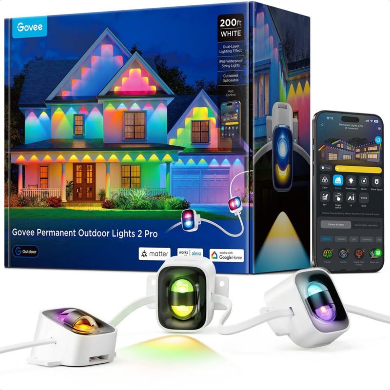 Guirnalda de luces Govee 61 m blanca IP68 impermeable