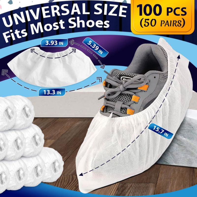 Cubiertas desechables para zapatos ZOKLU 100 unidades blancas