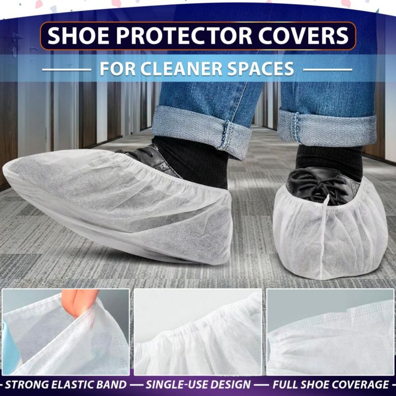 Cubiertas desechables para zapatos ZOKLU 100 unidades blancas